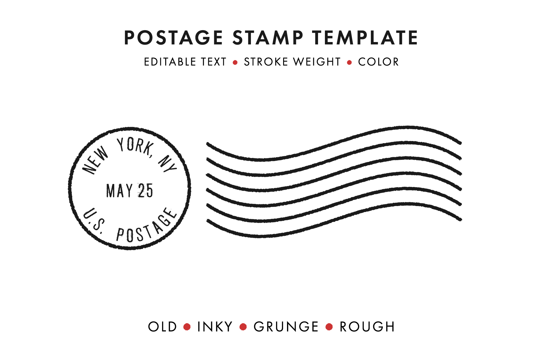 Postage Stamp Template Set – Krafti Lab